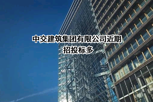 中交建筑集团有限公司近期招投标项目多