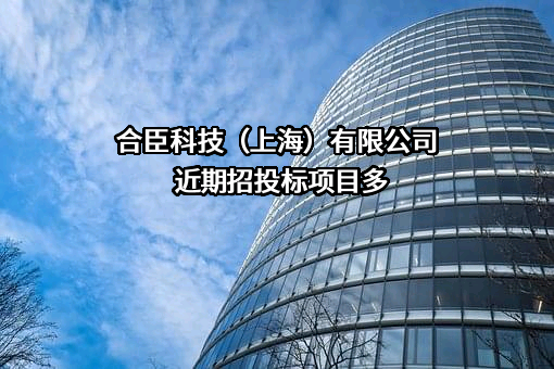 合臣科技（上海）有限公司近期招投标项目多