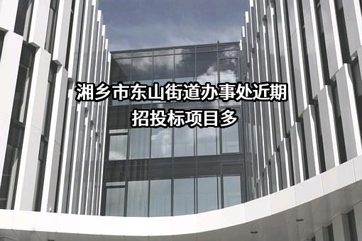 湘乡市东山街道办事处近期招投标项目多