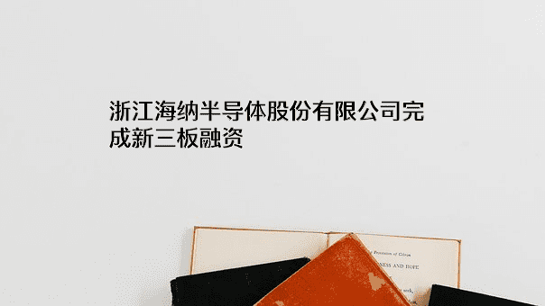 浙江海纳半导体股份有限公司