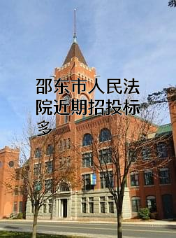 邵东市人民法院近期招投标项目多