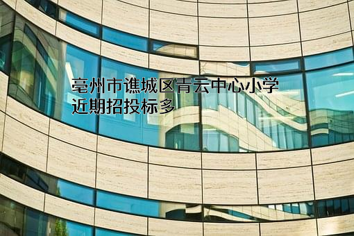 亳州市谯城区青云中心小学近期招投标项目多