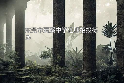 东莞市清溪中学近期招投标项目多