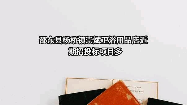 邵东县杨桥镇崇斌卫浴用品店近期招投标项目多