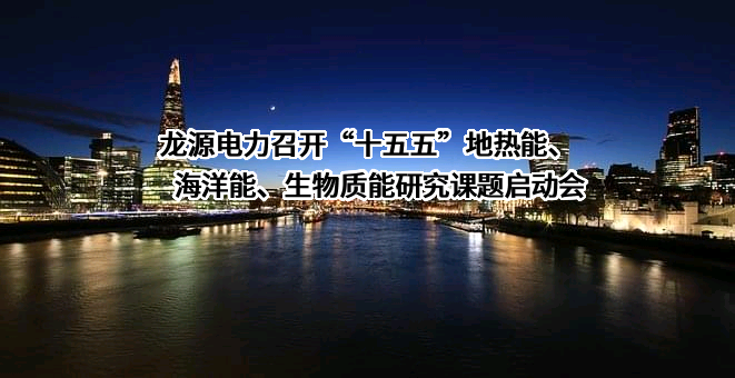 龙源电力召开“十五五”地热能、海洋能、生物质能研究课题启动会