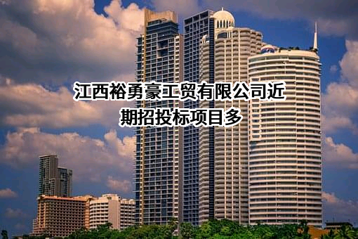 江西裕勇豪工贸有限公司近期招投标项目多