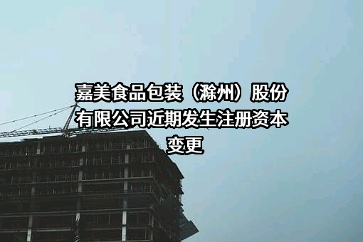 嘉美食品包装（滁州）股份有限公司