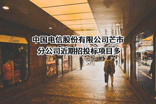 中国电信股份有限公司芒市分公司近期招投标项目多