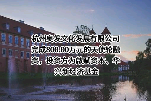 杭州奥发文化发展有限公司完成800.00万元的天使轮融资，投资方为啟赋资本、华兴新经济基金