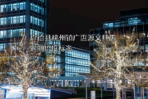 广德县桃州镇广惠源文具店近期招投标项目多