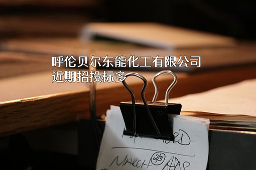 呼伦贝尔东能化工有限公司近期招投标项目多